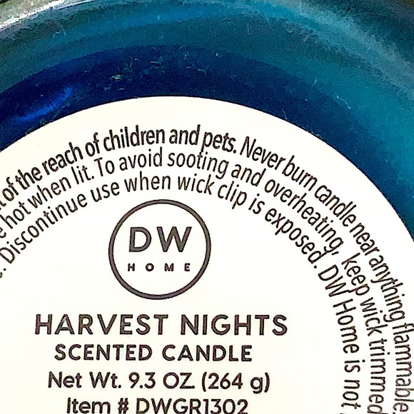 DW HOME CANDLES HARVEST NIGHTS 9.3oz 1 WICK HICKORY BIRCHWOOD RICHLY SCENTED NEW - Picture 4 of 4